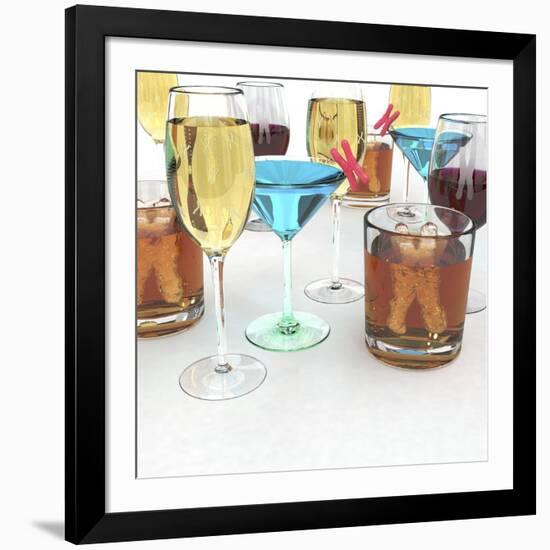 Alcohol Metabolism Gene, Conceptual Image-David Mack-Framed Photographic Print