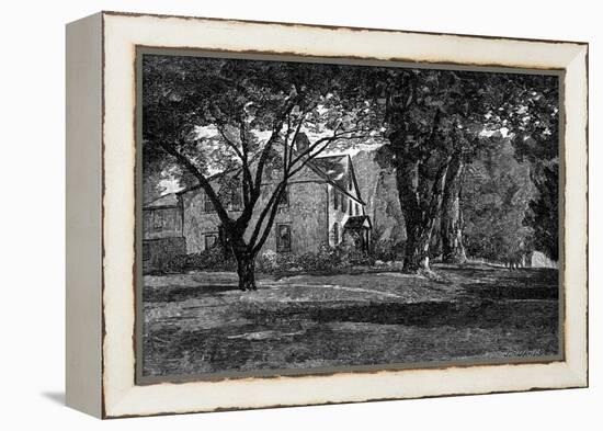 Alcott, Concord Mass Home-JR Davis-Framed Stretched Canvas