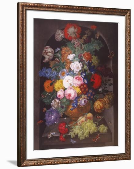 Alcove Flowers and Fruit-Johann Drechsler-Framed Premium Giclee Print