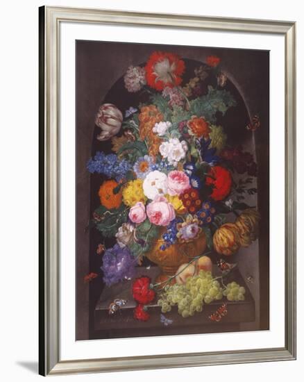 Alcove Flowers and Fruit-Johann Drechsler-Framed Premium Giclee Print