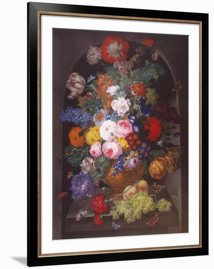 Alcove Flowers and Fruit-Johann Drechsler-Framed Premium Giclee Print