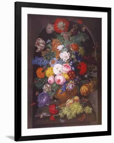 Alcove Flowers and Fruit-Johann Drechsler-Framed Premium Giclee Print