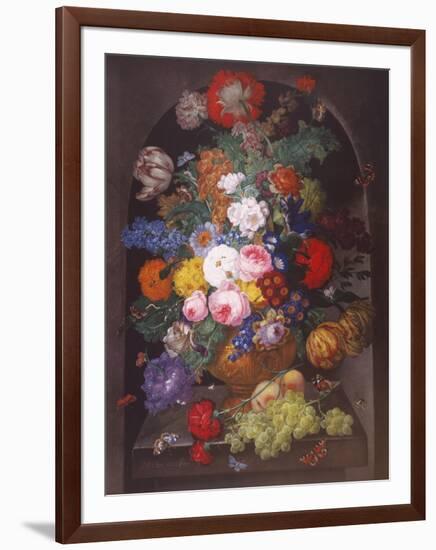 Alcove Flowers and Fruit-Johann Drechsler-Framed Premium Giclee Print