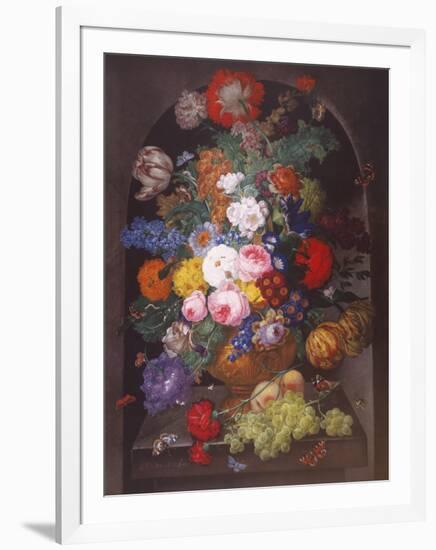 Alcove Flowers and Fruit-Johann Drechsler-Framed Premium Giclee Print