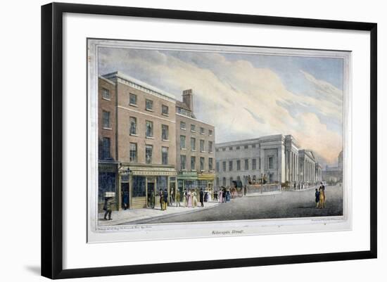 Aldersgate Street, City of London, C1830-Nathaniel Whittock-Framed Giclee Print