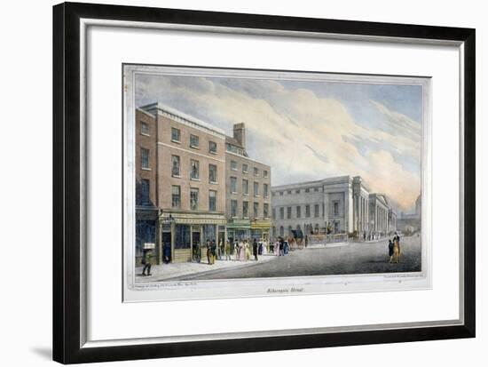 Aldersgate Street, City of London, C1830-Nathaniel Whittock-Framed Giclee Print