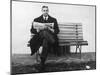 Aldo Moro Sitting on a Bench-Sergio del Grande-Mounted Giclee Print