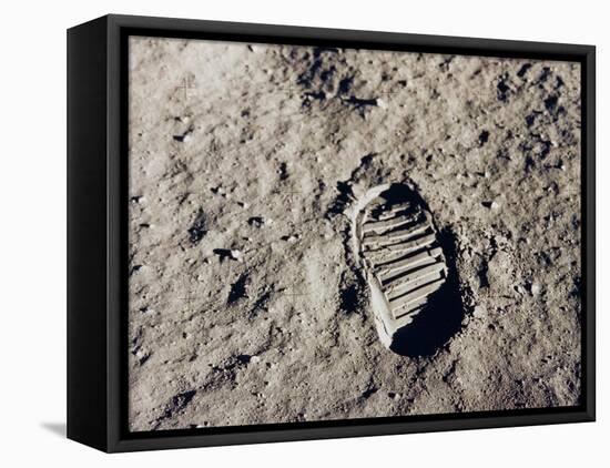 Aldrin's Footprint on the Moon, 1969-null-Framed Premier Image Canvas