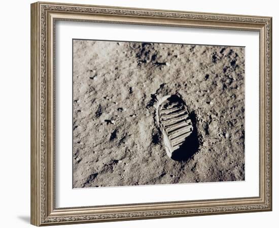 Aldrin's Footprint on the Moon, 1969-null-Framed Giclee Print