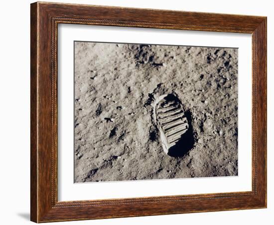 Aldrin's Footprint on the Moon, 1969-null-Framed Giclee Print