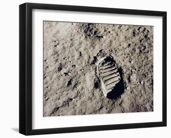 Aldrin's Footprint on the Moon, 1969-null-Framed Giclee Print