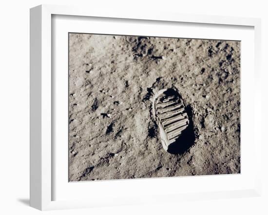 Aldrin's Footprint on the Moon, 1969-null-Framed Giclee Print