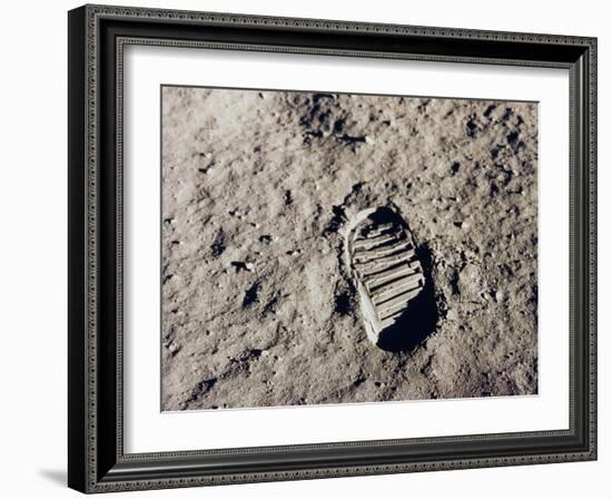 Aldrin's Footprint on the Moon, 1969-null-Framed Giclee Print