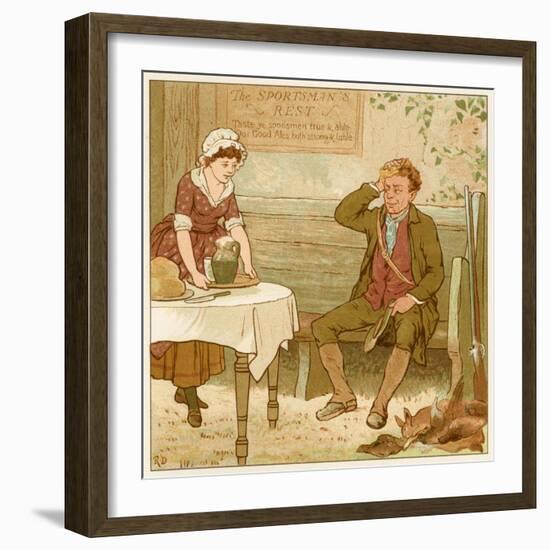 Ale at Public House-Robert Dudley-Framed Art Print