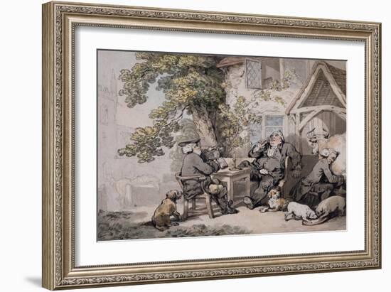 Alehouse Politicians, C.1785-90 (Pen and W/C over Pencil on Paper)-Thomas Rowlandson-Framed Giclee Print