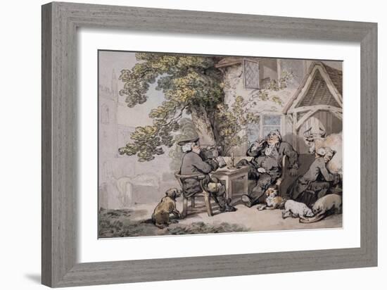 Alehouse Politicians, C.1785-90 (Pen and W/C over Pencil on Paper)-Thomas Rowlandson-Framed Giclee Print