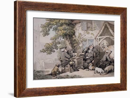 Alehouse Politicians, C.1785-90 (Pen and W/C over Pencil on Paper)-Thomas Rowlandson-Framed Giclee Print