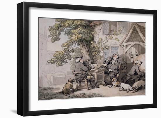 Alehouse Politicians, C.1785-90 (Pen and W/C over Pencil on Paper)-Thomas Rowlandson-Framed Giclee Print