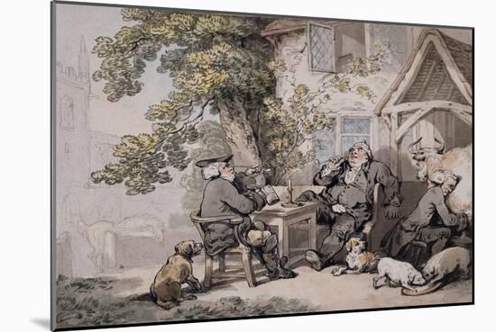 Alehouse Politicians, C.1785-90 (Pen and W/C over Pencil on Paper)-Thomas Rowlandson-Mounted Giclee Print