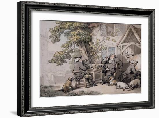 Alehouse Politicians, C.1785-90 (Pen and W/C over Pencil on Paper)-Thomas Rowlandson-Framed Giclee Print