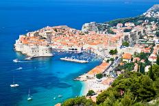 Beautiful Old Harbor with Wooden Fishing Boat in Cefalu, Sicily, Italy.-Aleksandar Todorovic-Framed Photographic Print