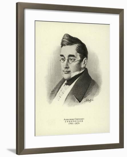 Aleksander Griboyedov, Russian Diplomat, Playwright, Poet and Composer-null-Framed Giclee Print