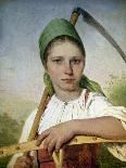 Harvesting in Summer, 1820s-Aleksei Gavrilovich Venetsianov-Framed Giclee Print