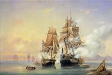 The Russo-Swedish Sea War Near Kronstadt in 1790-Aleksei Petrovich Bogolyubov-Framed Premier Image Canvas