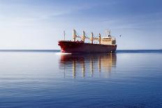 Cargo Ship Sailing in Still Water-aleksey.stemmer-Framed Photographic Print