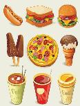 Cartoon Fast Food Icon-Aleksey Vl B.-Art Print