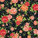 Rose Vintage Pattern on Light Design Background-Aleksey Vl B.-Art Print