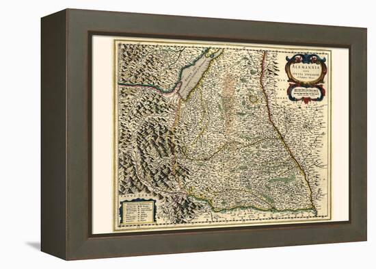 Alemannia Or Upper Swabia-Willem Janszoon Blaeu-Framed Stretched Canvas