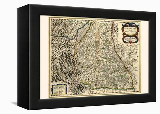 Alemannia Or Upper Swabia-Willem Janszoon Blaeu-Framed Stretched Canvas