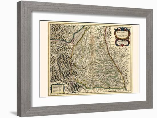 Alemannia Or Upper Swabia-Willem Janszoon Blaeu-Framed Art Print