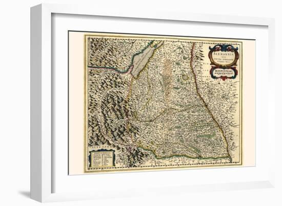 Alemannia Or Upper Swabia-Willem Janszoon Blaeu-Framed Art Print