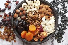 Variety of 12 Assorted Nuts and Dried Fruits-alenkasm-Laminated Photographic Print