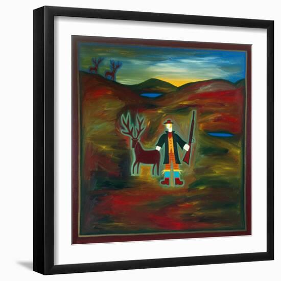 Alessandra La Bella Y Su Venado, 2002 (Oil on Linen)-Cristina Rodriguez-Framed Giclee Print