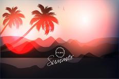 Summer Beach-Vector Background-AlessandraM-Art Print