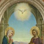 The Annunciation, Preparatory Cartoon for the Cappella Raffo fresco in Misericordia Cemetery, Siena-Alessandro Franchi-Giclee Print