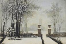 Snowy Landscape with San Luca, Painting by Alessandro Guardassoni (1819-1888), Italy, 19th Century-Alessandro Guardassoni-Giclee Print