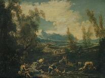 Landscape with a Carthusian Hermit, Perhaps Saint Bruno-Alessandro Magnasco-Art Print