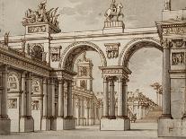 View of the Projected Foro Bonaparte, Milan, C.1800-Alessandro Sanquirico-Giclee Print