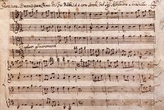 Autograph Sheet Music of a Cantata-Alessandro Stradella-Giclee Print