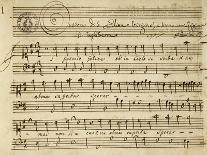 Autograph Sheet Music of a Cantata-Alessandro Stradella-Giclee Print