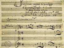 Handwritten Score for the Oratorio of Virgin Saint Edith-Alessandro Stradella-Giclee Print