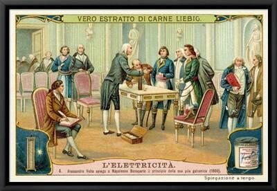 Alessandro Volta Explaining the Principle of His Battery to Napoleon  Bonaparte, 1800' Giclee Print | Art.com