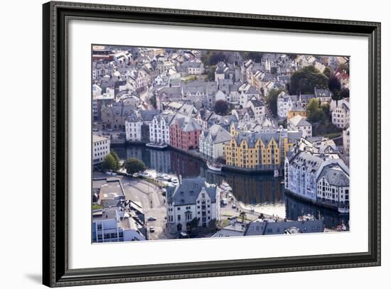 Ålesund, Møre Og Romsdal County, Norway: The Citiy Center Viewed From The Aksla Viewpoint-Axel Brunst-Framed Photographic Print