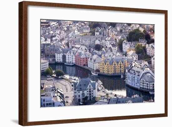 Ålesund, Møre Og Romsdal County, Norway: The Citiy Center Viewed From The Aksla Viewpoint-Axel Brunst-Framed Photographic Print