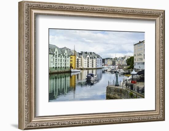 Alesund, Noted for its Art Nouveau Achitecture, Norway, Scandinavia, Europe-Amanda Hall-Framed Photographic Print