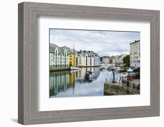 Alesund, Noted for its Art Nouveau Achitecture, Norway, Scandinavia, Europe-Amanda Hall-Framed Photographic Print